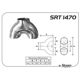 *N*BIFORCAZIONE INOX TONDA DE 58 DU 58 SRT1470