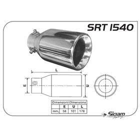 *N*TERMINALE INOX TONDO DE 58 DU 101 SRT1540