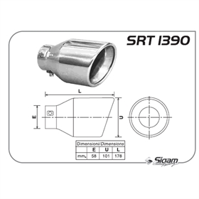 *N*TERMINALE INOX TONDO SMUSSATO  Ø 100MM SRT1390