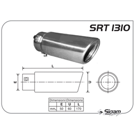*N*TERMINALE INOX TONDO SMUSSATO DU 60 DE 50 L 178 SRT1310