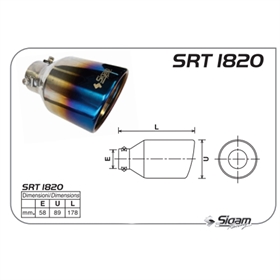 *N*TERMINALI INOX SFUMATO BLU DI 58 DU 89  - NEW SRT1820